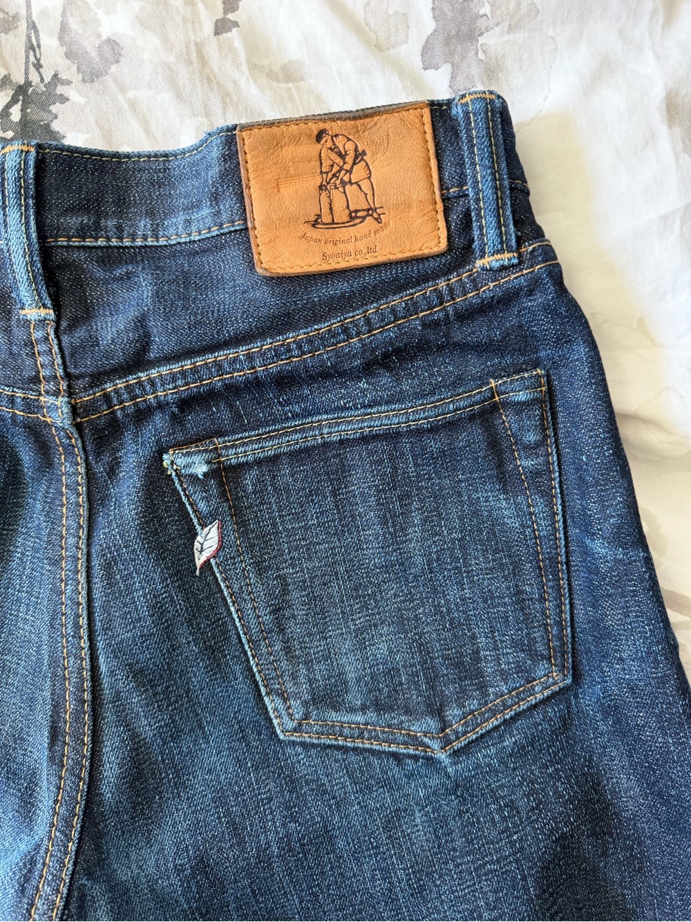 Pure Blue Japan Selvedge Slim Taper Faded Distressed Jeans 32 32 Japanese Denim